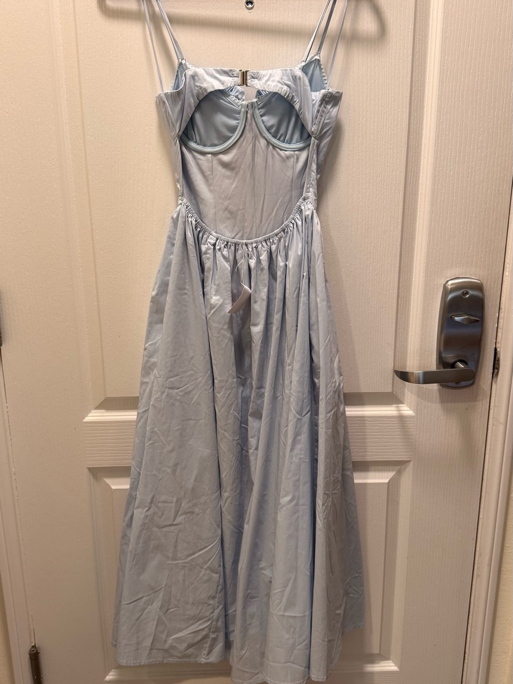 NIA Alice Dress vintage inspired MIDI dress Blue Summer Brunch Dress size S NWT - Picture 7 of 8